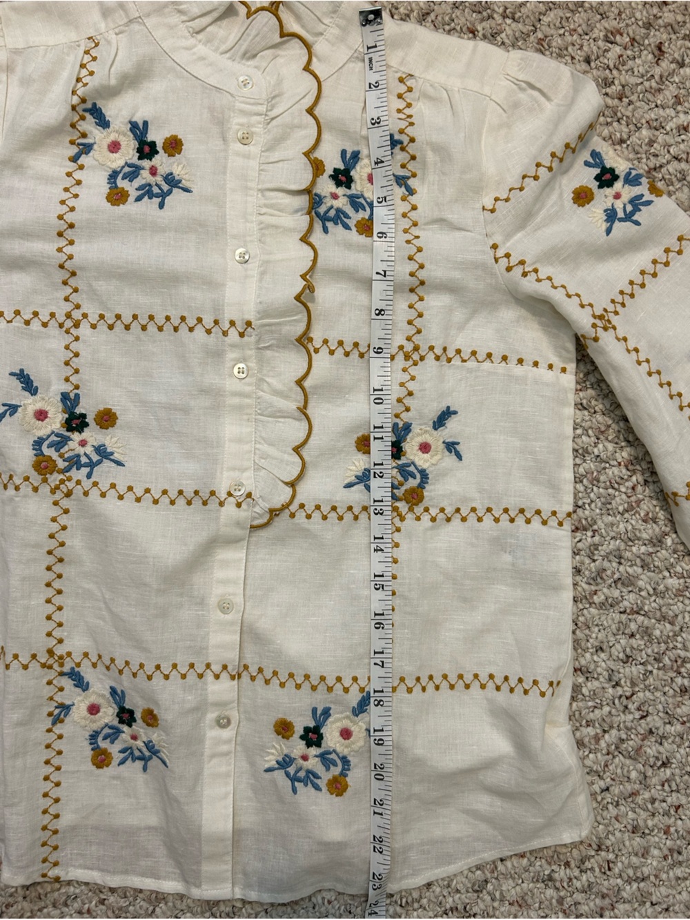 Chlo Shirt - Sezane x Lucia Vergara - Aciano Embroidery - US2 / FR34 - Picture 14 of 14